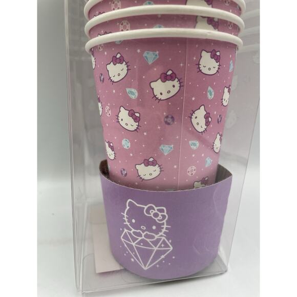 New Hello Kitty Special Collection Set Of 10 Hot Travel Cups W/ Sleeves & Lids - Picture 3 of 5